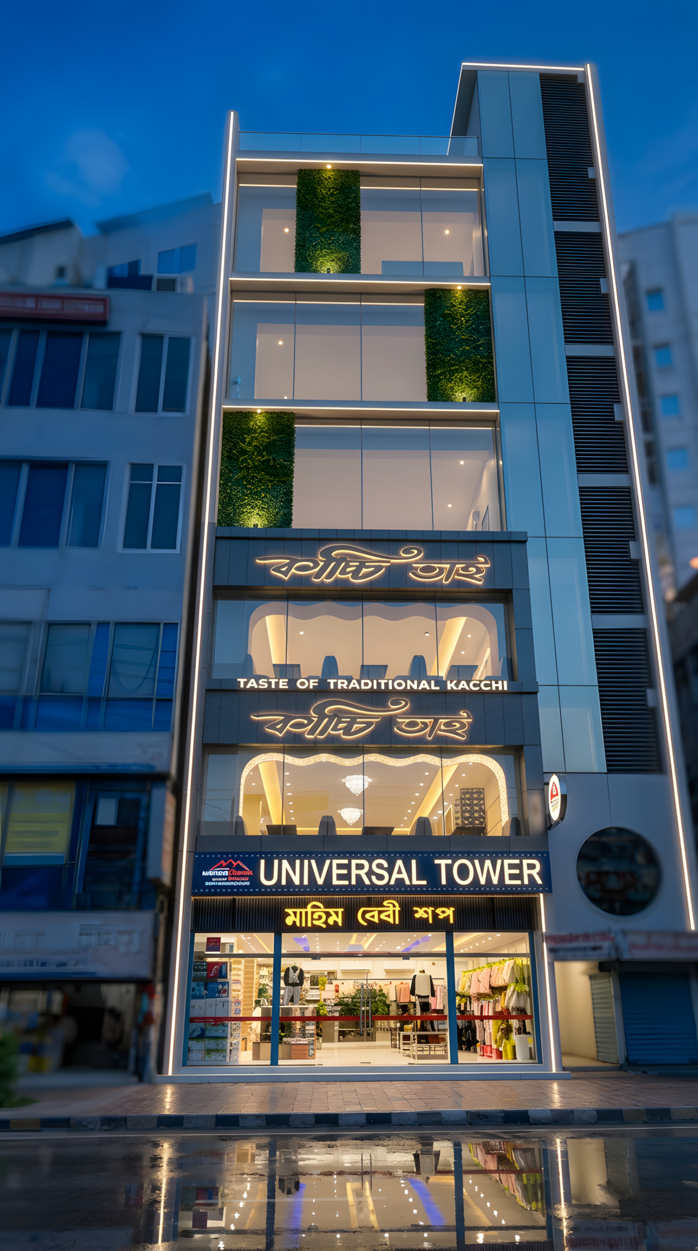 Universal Tower Architectural Cross-Section Study